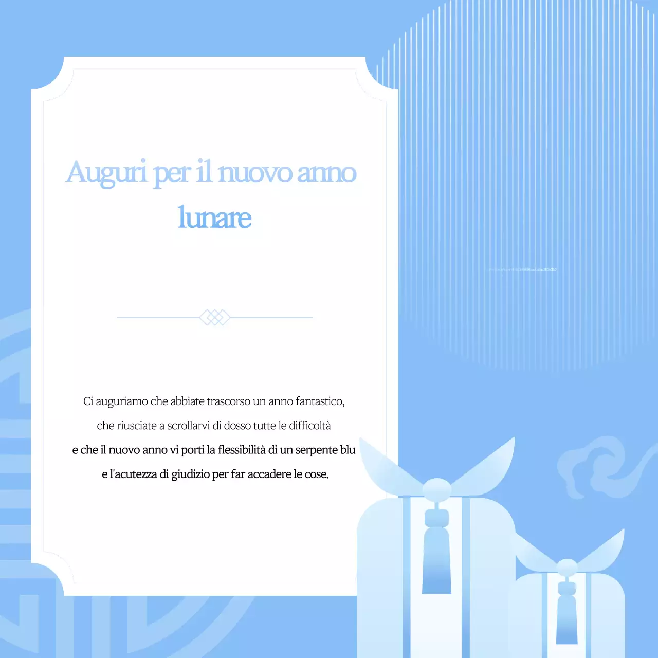 Azzurro Semplici auguri di buone feste