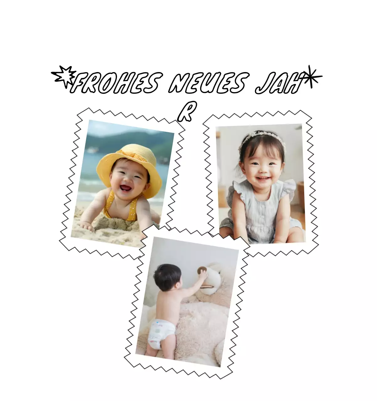 Niedlicher Neujahrs-Fotokalender