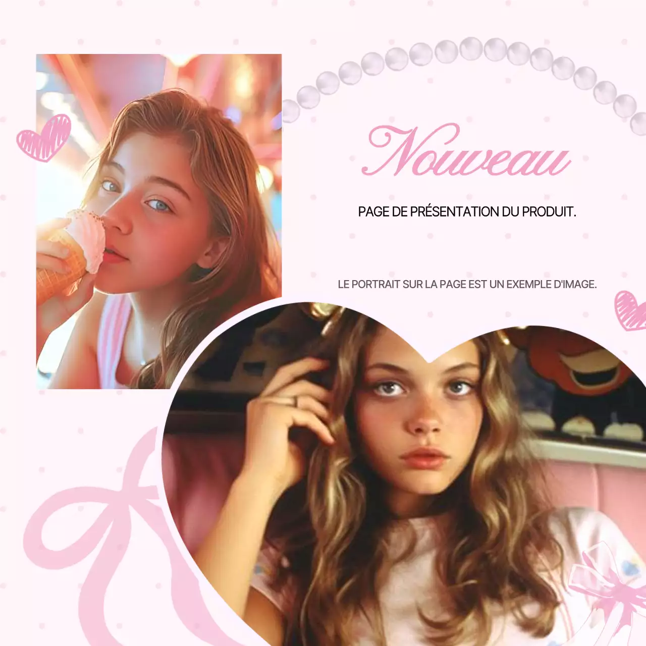 Une publicité de marque rose et adorable