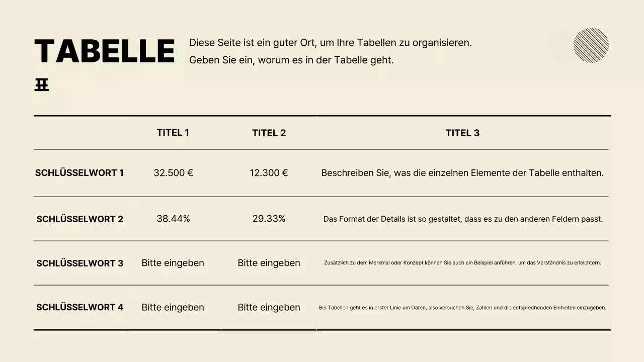 Beige minimalistische Präsentation erklärt