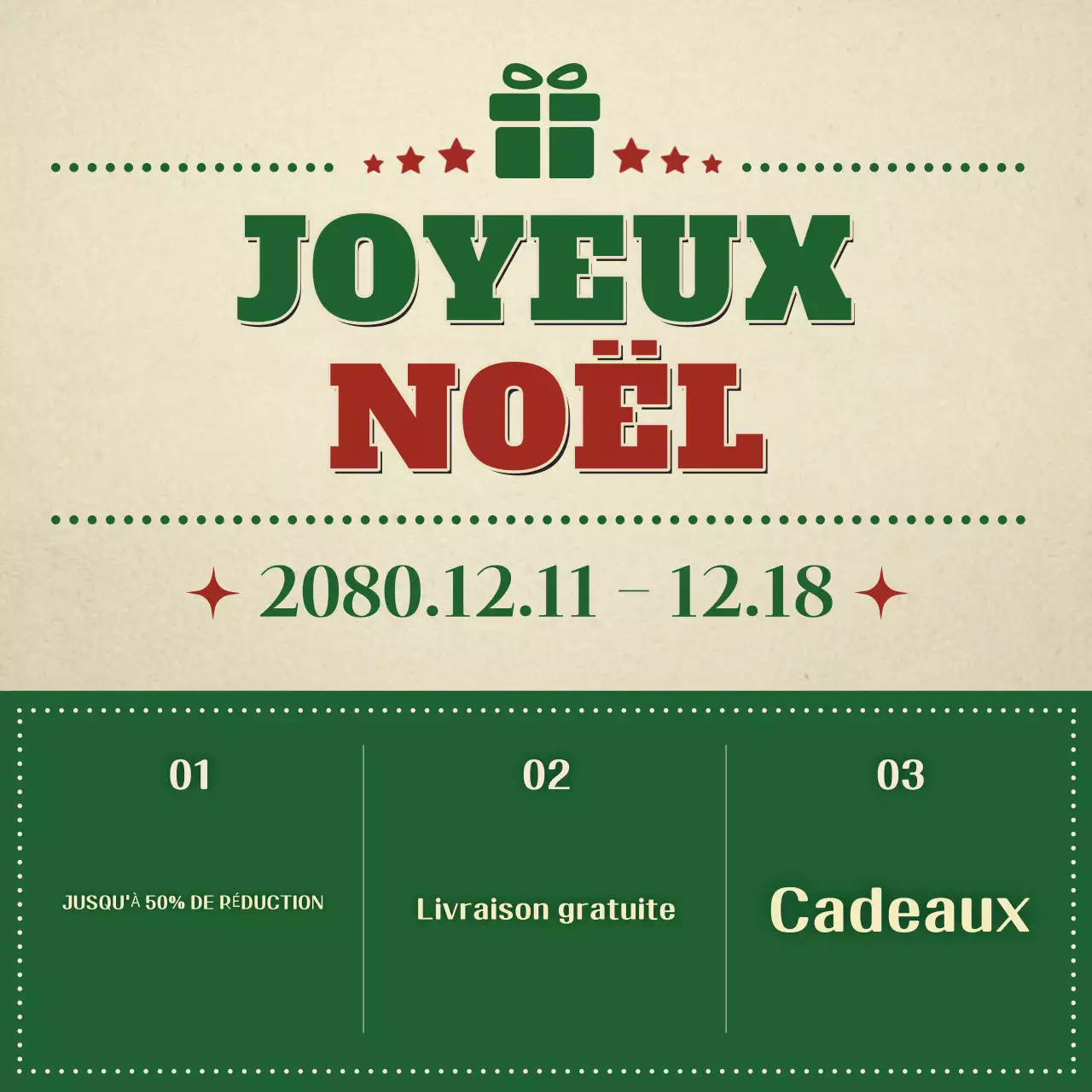 Événement de Noël Red Vintage