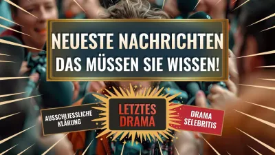 farbenfrohe, mutige Promi-Nachrichten-Ankündigung