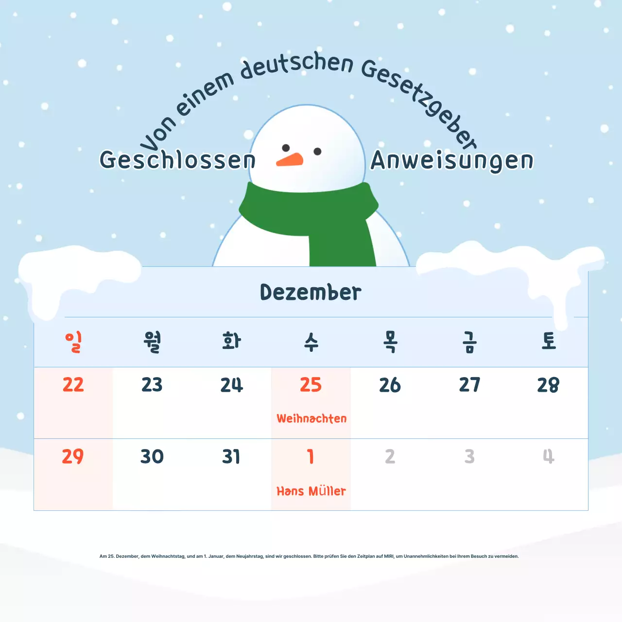 Hellblauer Verschlusshinweis