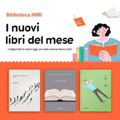 Annuncio del libro semplice arancione