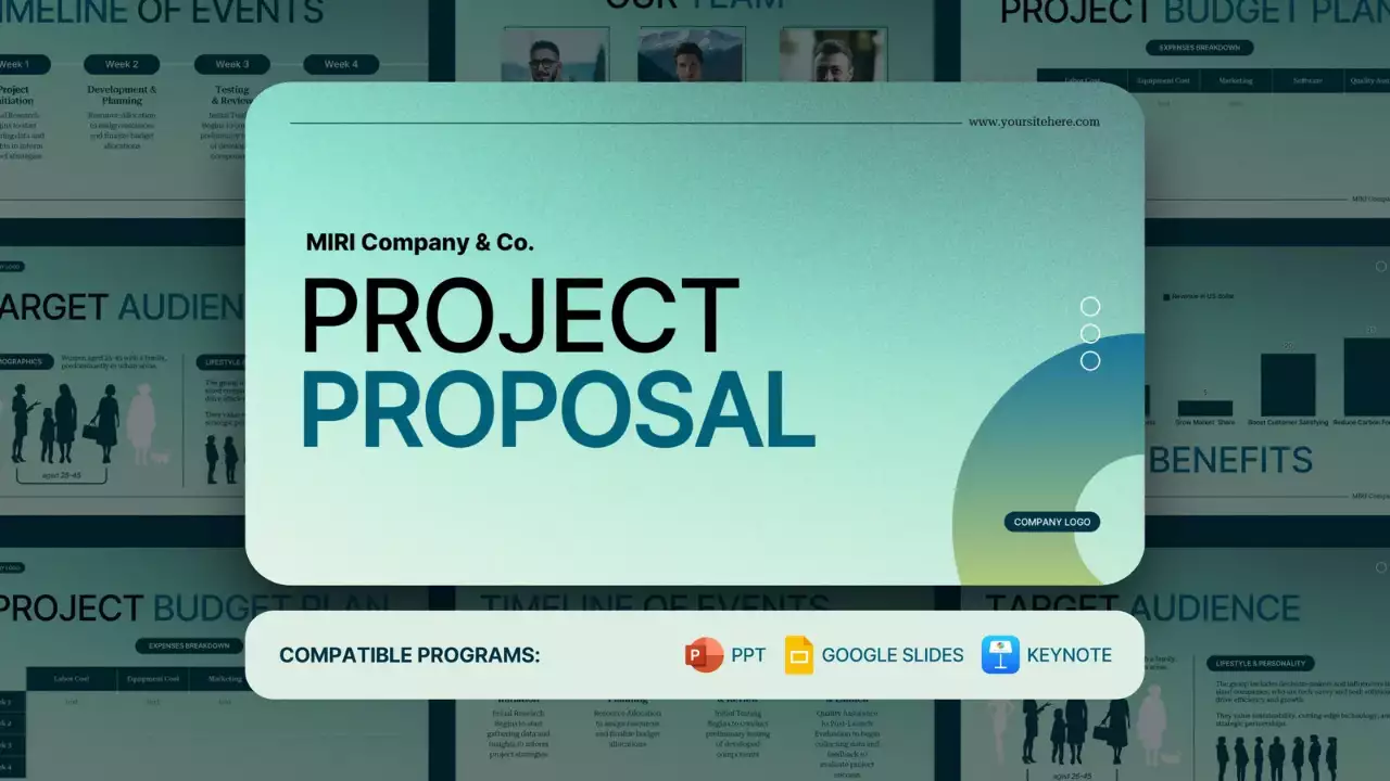 vert dégradé moderne Proposition de projet