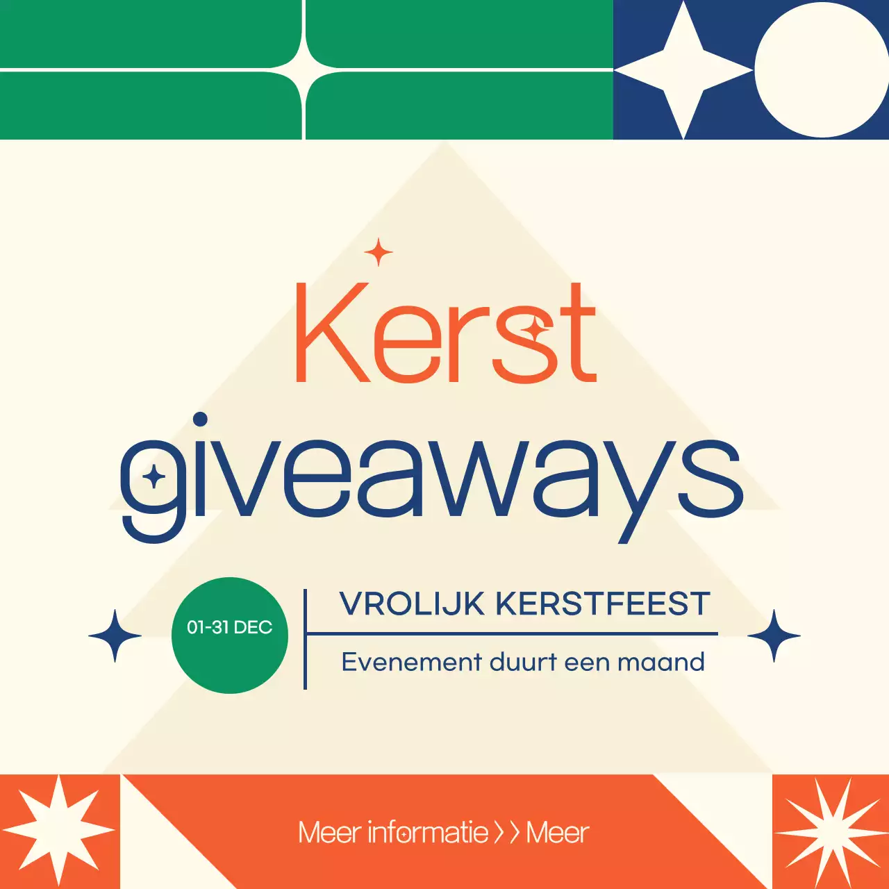 Beige Retro Kerstmis Evenement