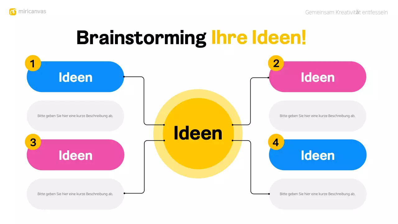 buntes modernes Brainstorming-Layout