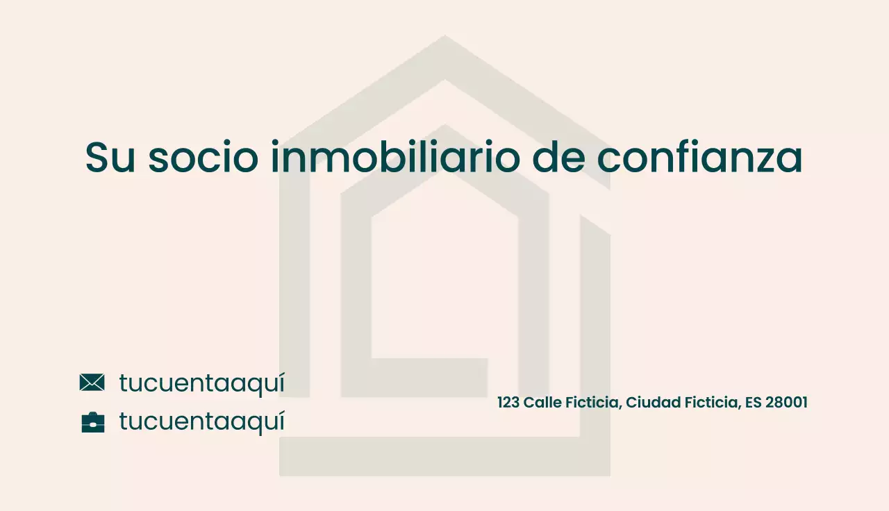 tarjeta de visita inmobiliaria moderna verde azulado
