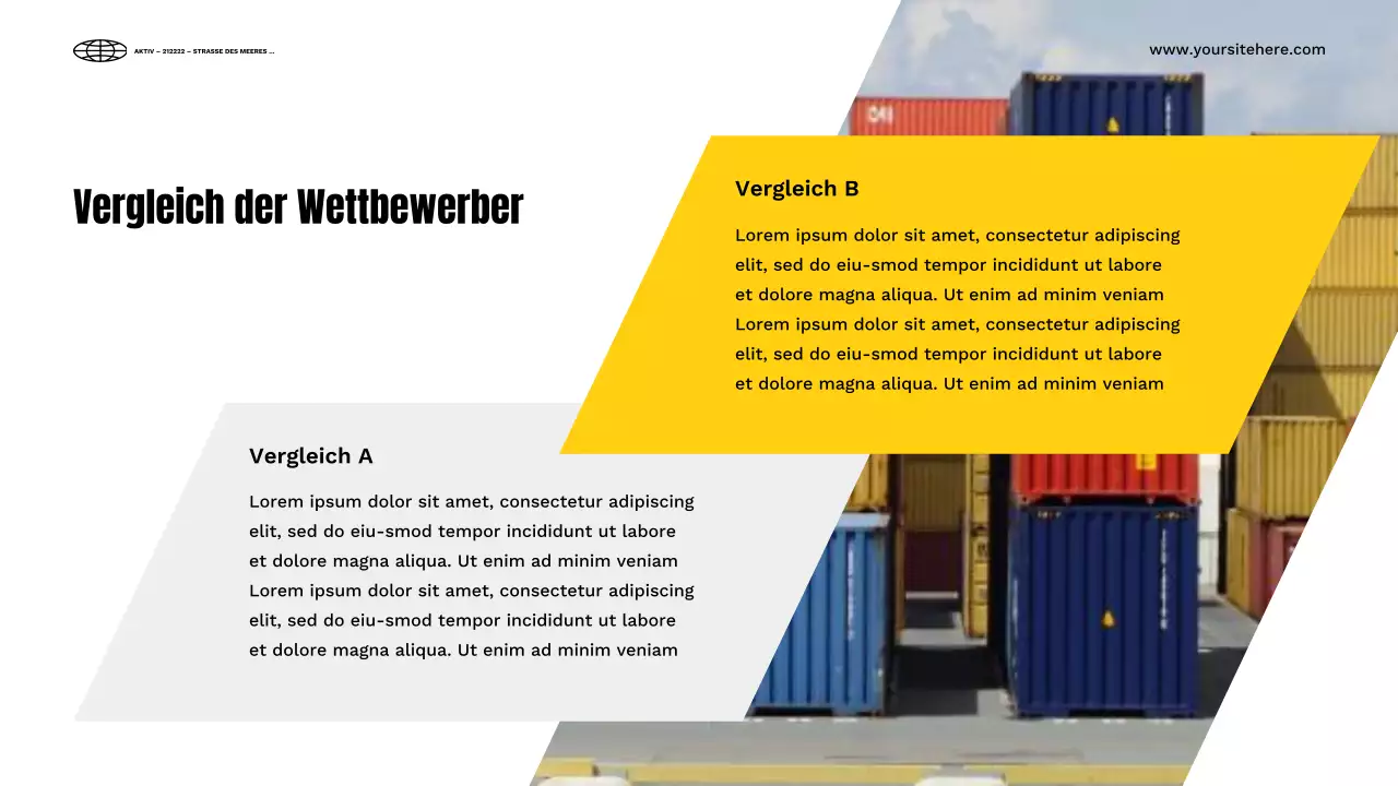 gelber moderner Transport Präsentation