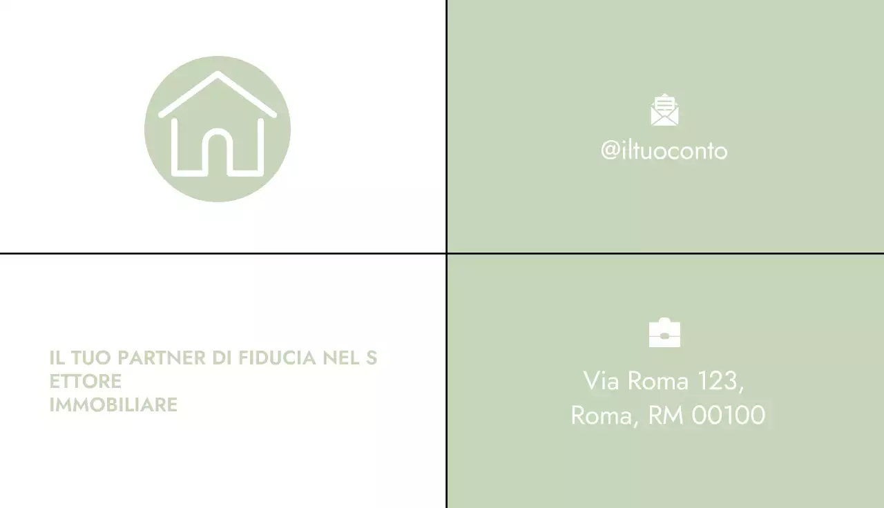 biglietto da visita immobiliare sage minimal