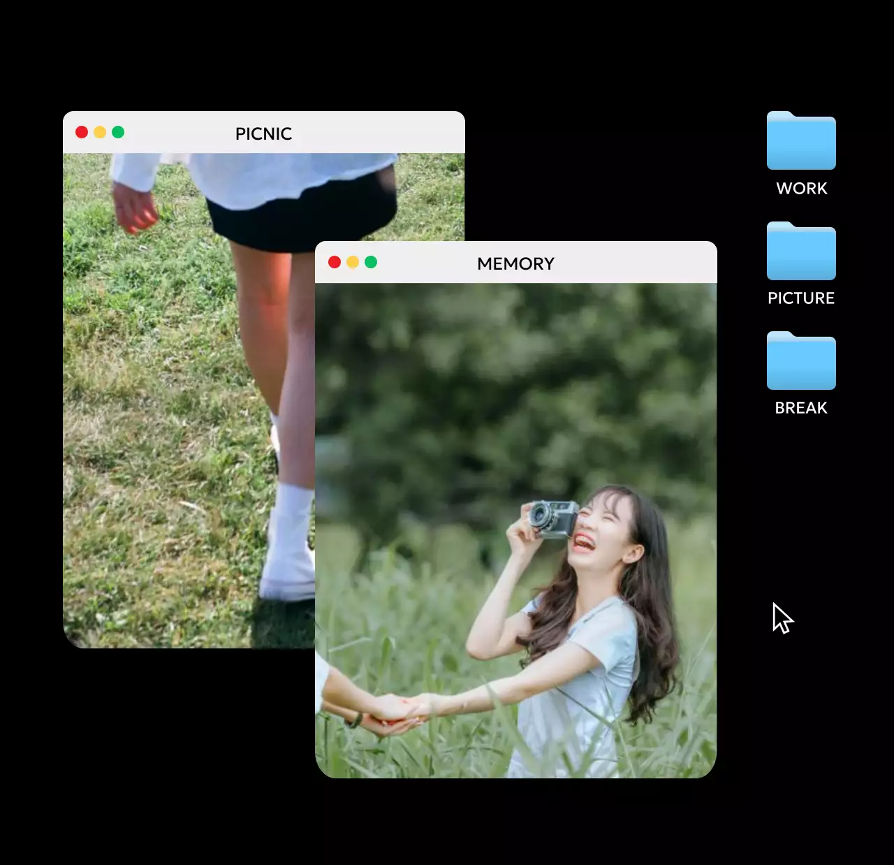 Kalender foto kenangan vintage dengan bingkai foto