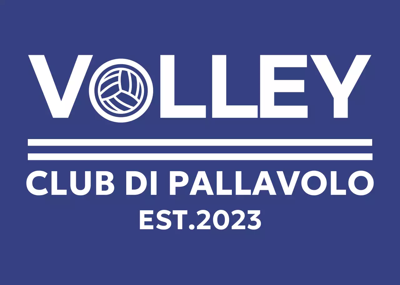 Logo sportivo semplice con pallavolo