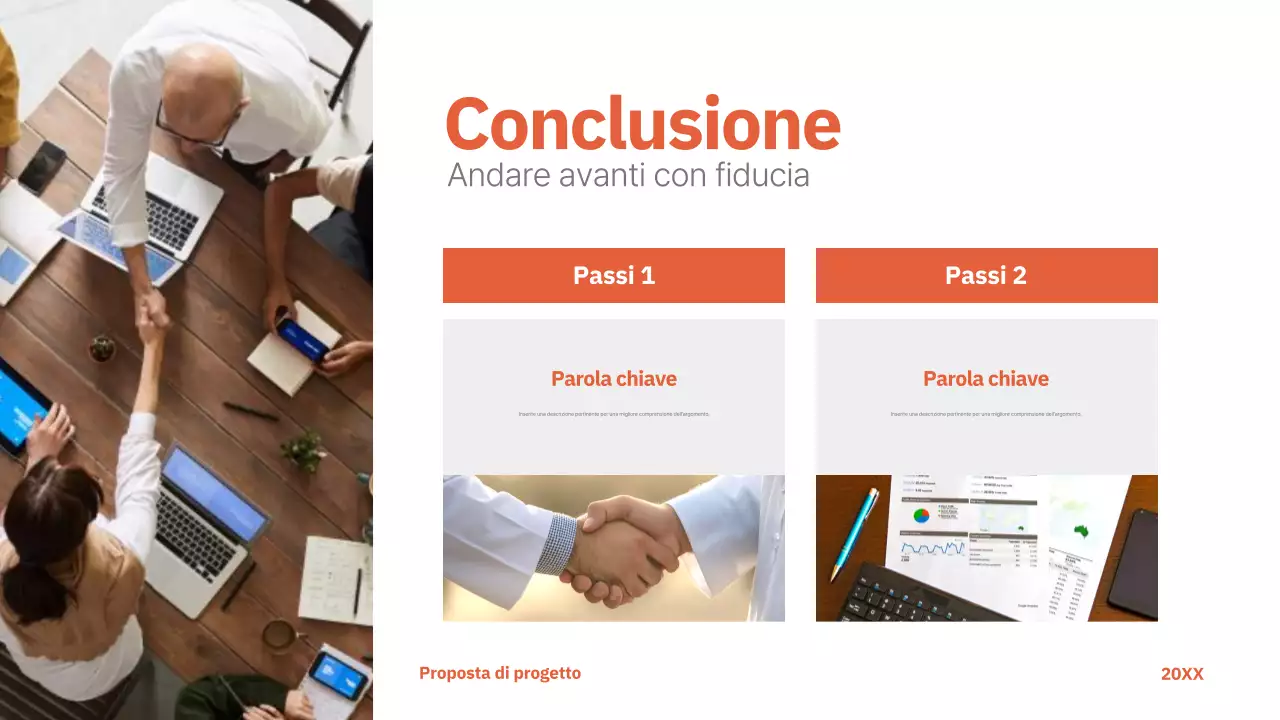 rosso proposta di progetto moderno business