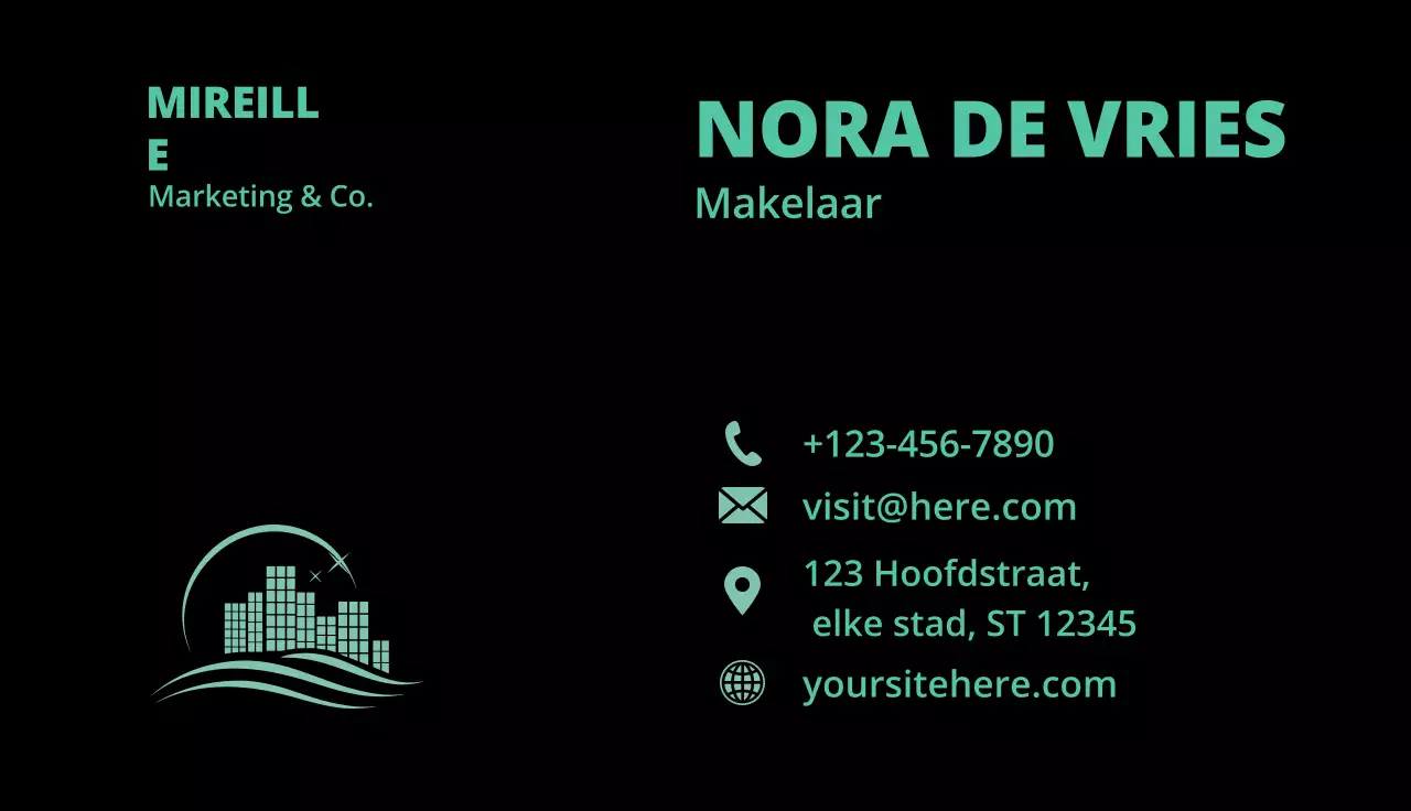 Munt moderne vastgoedkaart