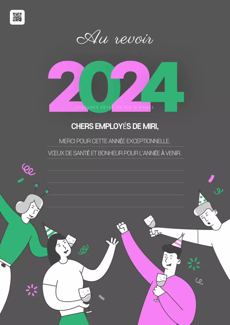 Nomination du personnel en fin d'année (Grey Simple)