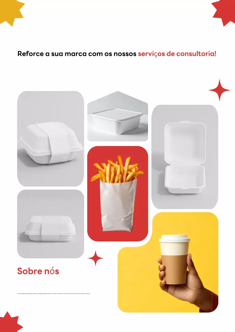 Promoção de embalagens modernas vermelhas