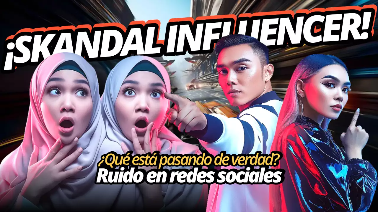 colorido y moderno anuncio de influencer