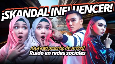 colorido y moderno anuncio de influencer
