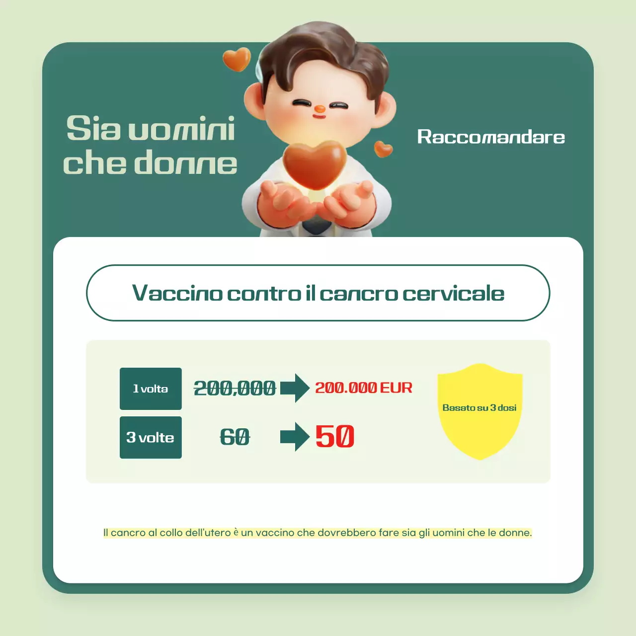 Vaccinazioni evidenziate dalla menta