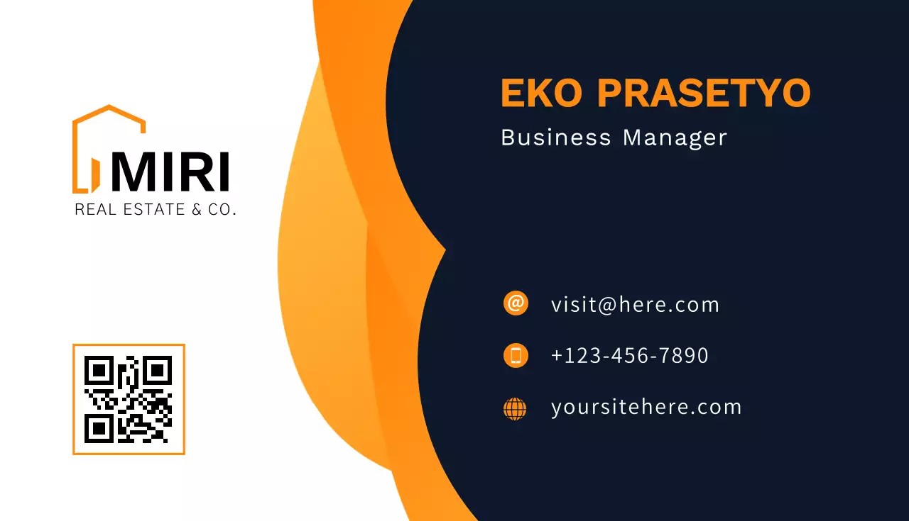 Orange Modern Business Card