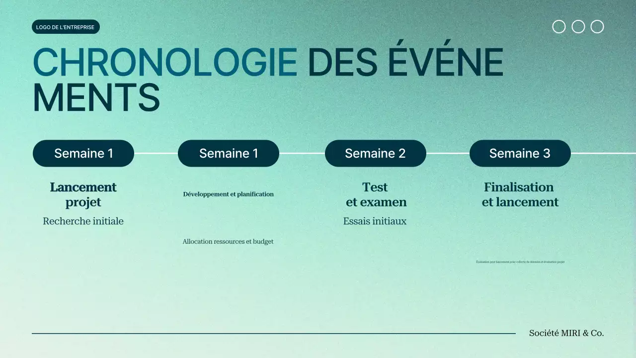 vert dégradé moderne Proposition de projet