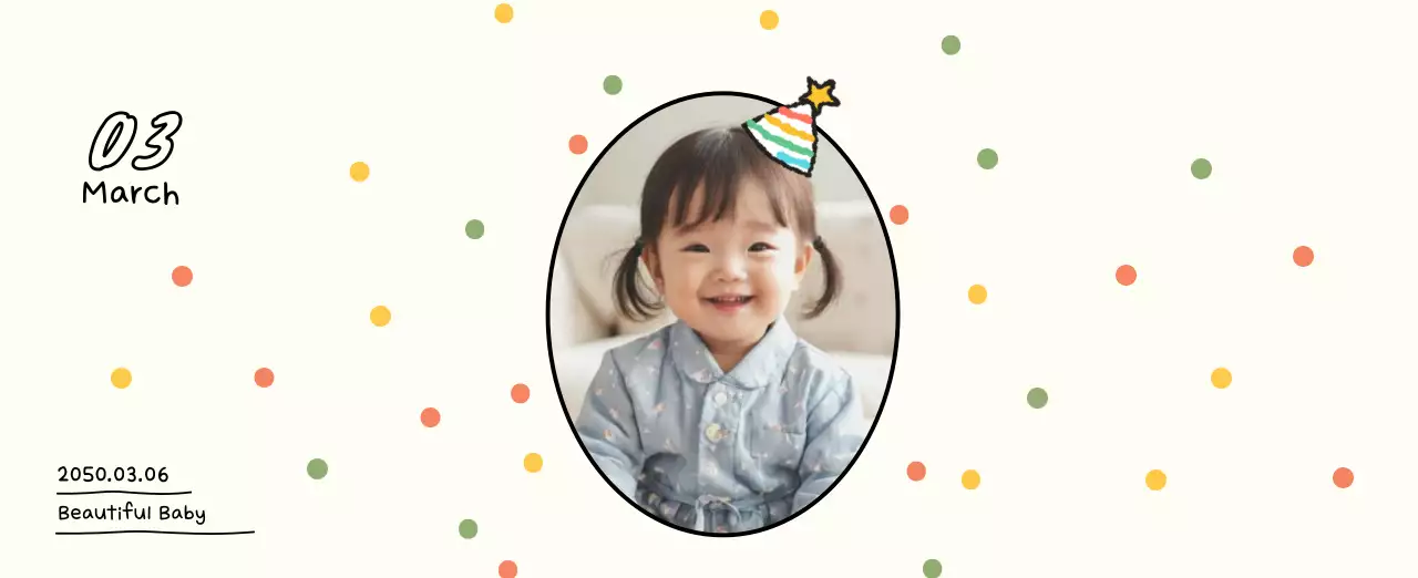 Adorable New Year's photo calendar