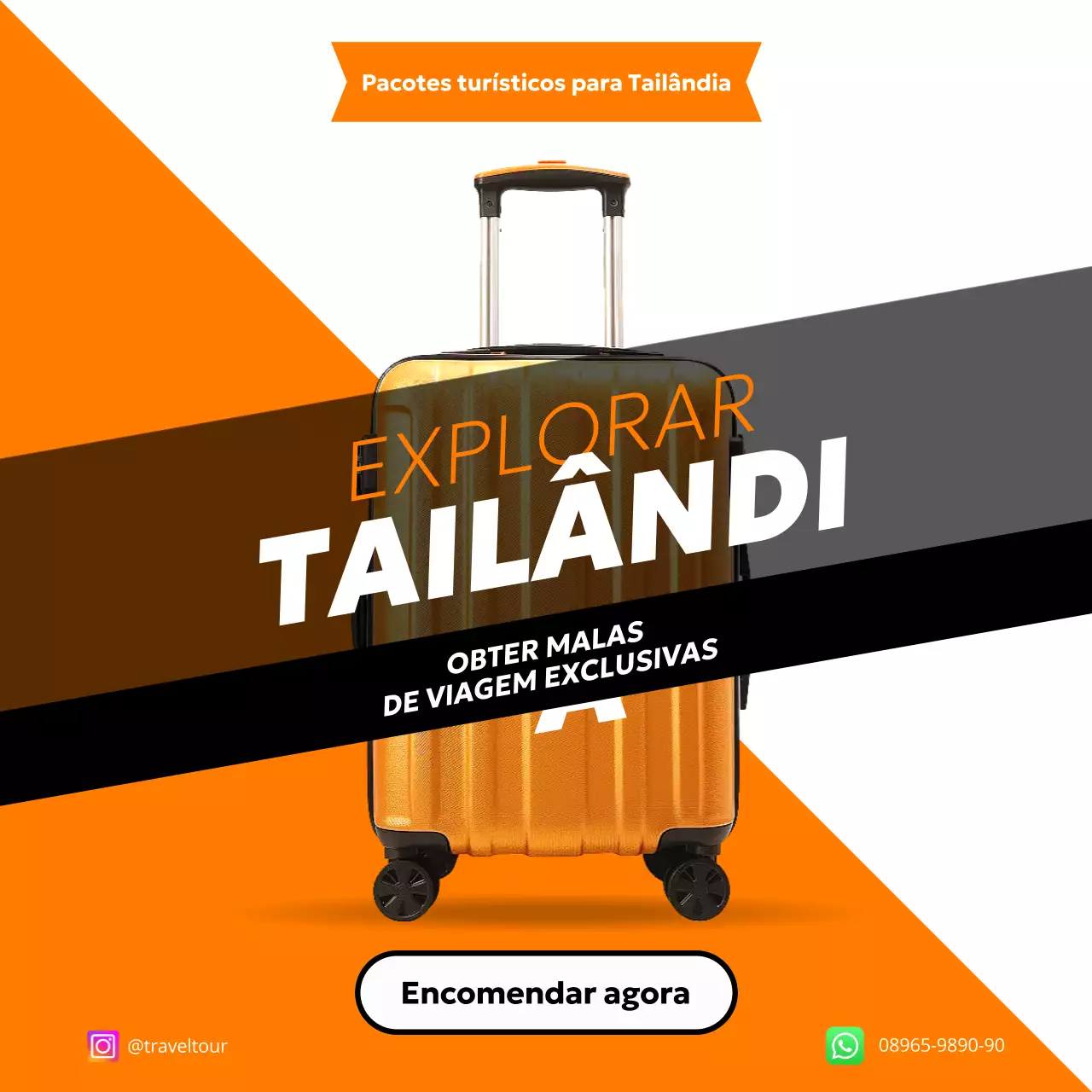 promoção de viagens orange modern
