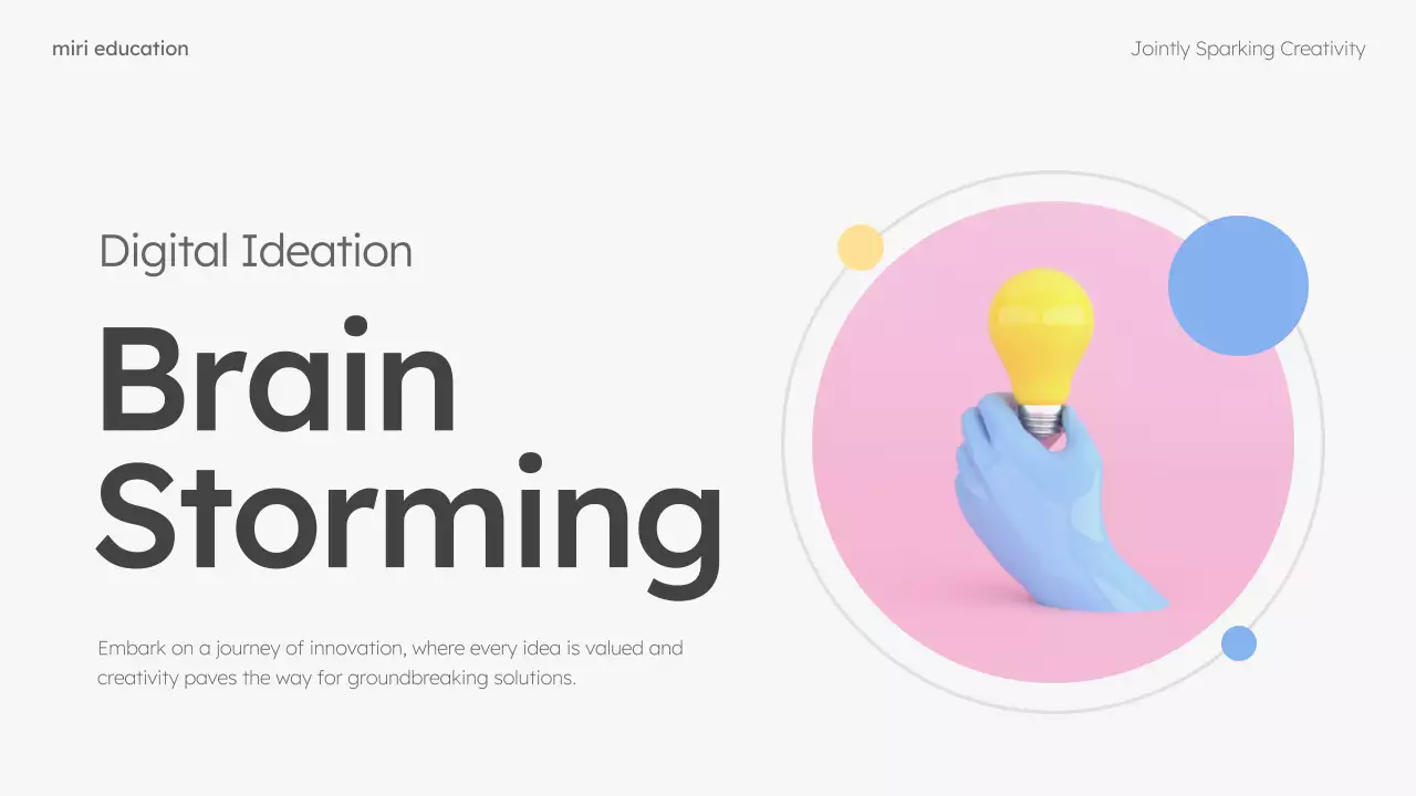 Blue Modern Brainstorming Guide Presentation