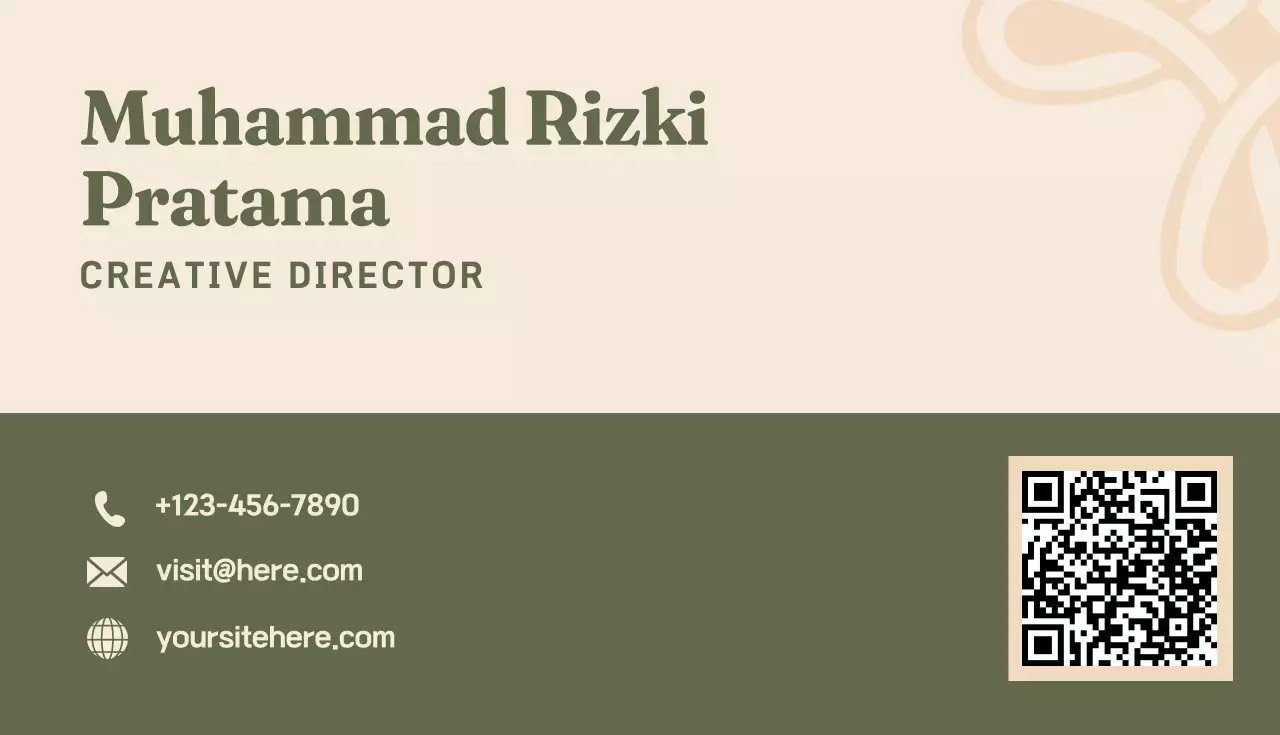 Green Minimal Business Card