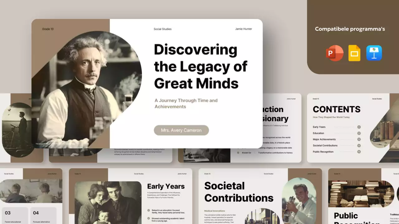 beige klassieke geschiedenis biografie lezing