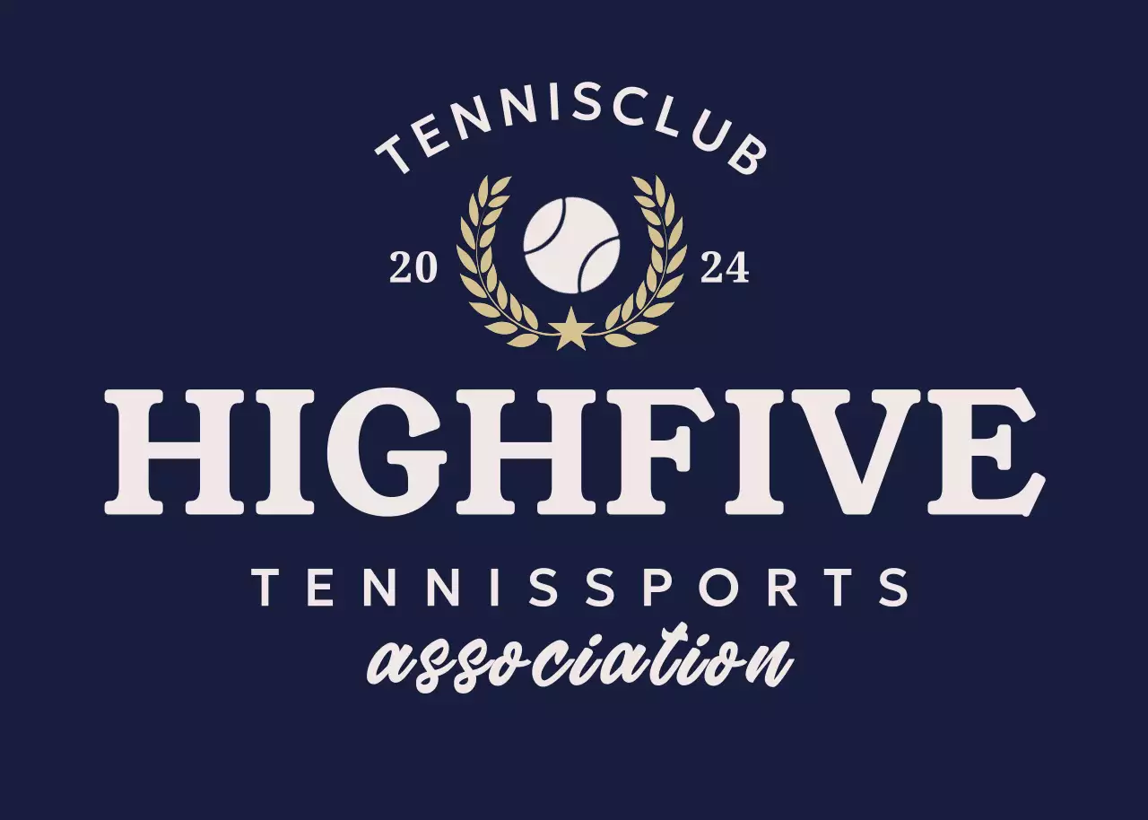 ネイビーブルーのシンプルなスポーツロゴ