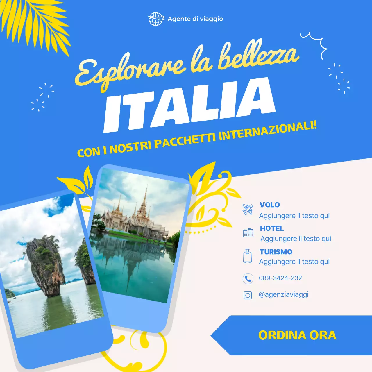 promozione viaggio blu moderno