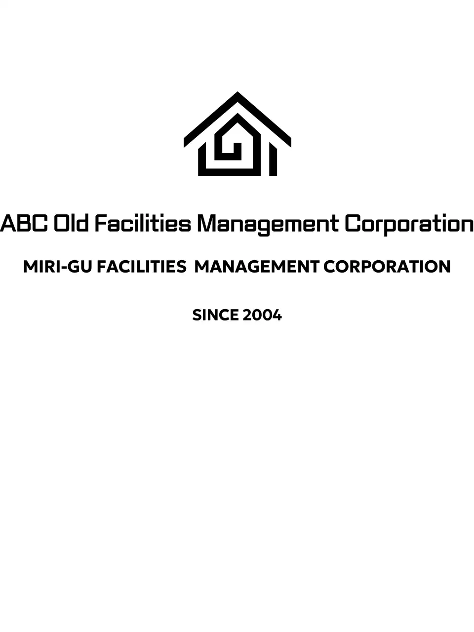 Promosikan organisasi Anda dengan logo berbentuk rumah yang sederhana