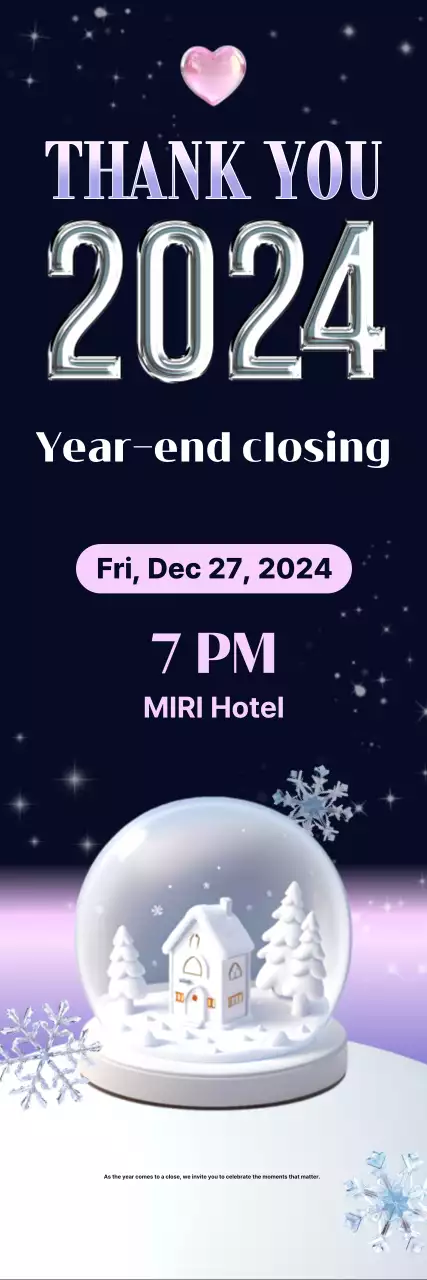 Navy Modern Holiday Event Invitation