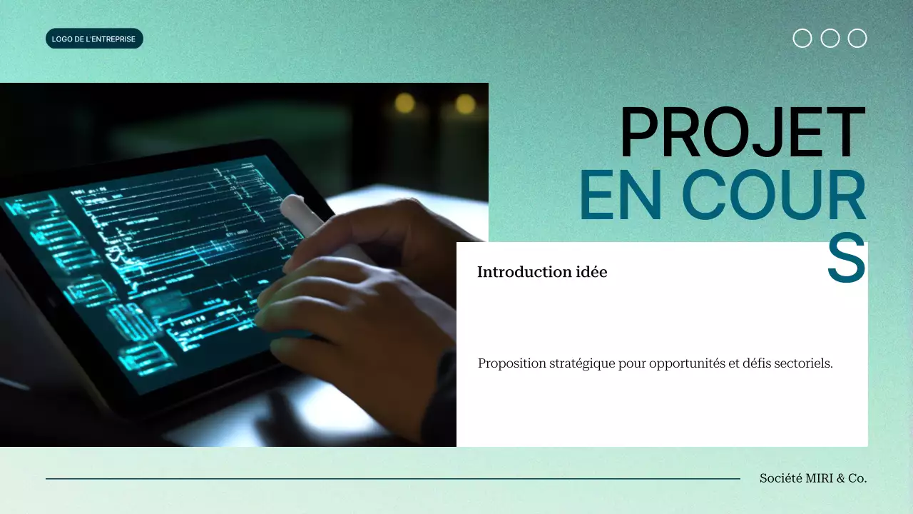 vert dégradé moderne Proposition de projet