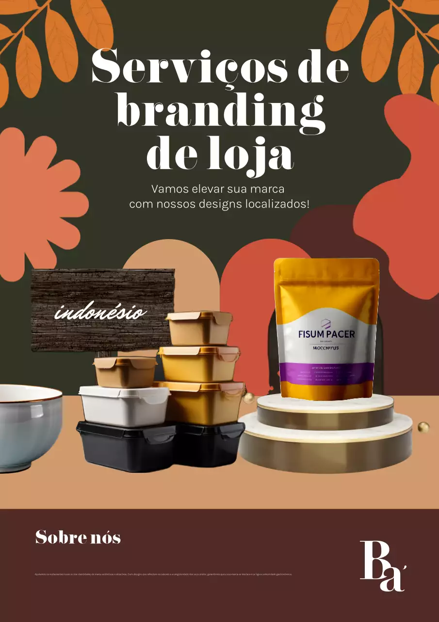 Anúncio de marca moderna laranja