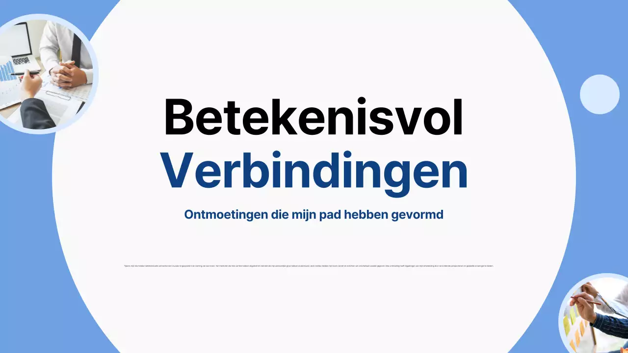 blauwe moderne zelfintroductie pitch