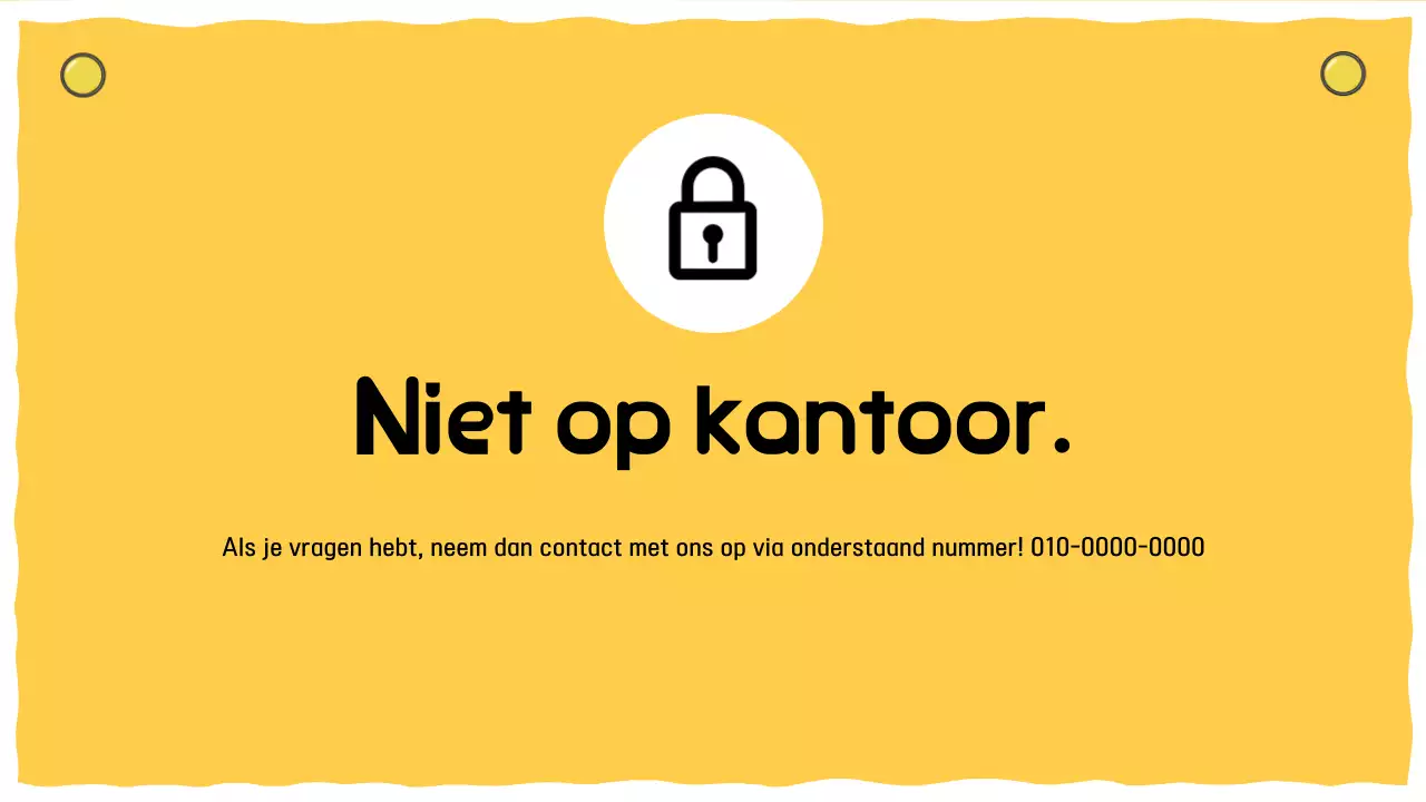 Gele kitsch offline aankondigingen