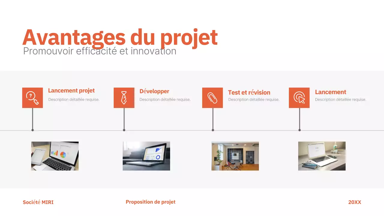 rouge moderne proposition de projet entreprise