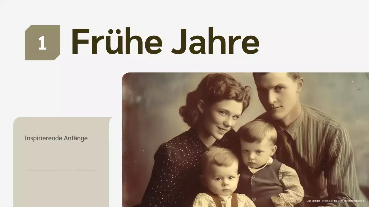 beige Biographievorlesung zur modernen Geschichte