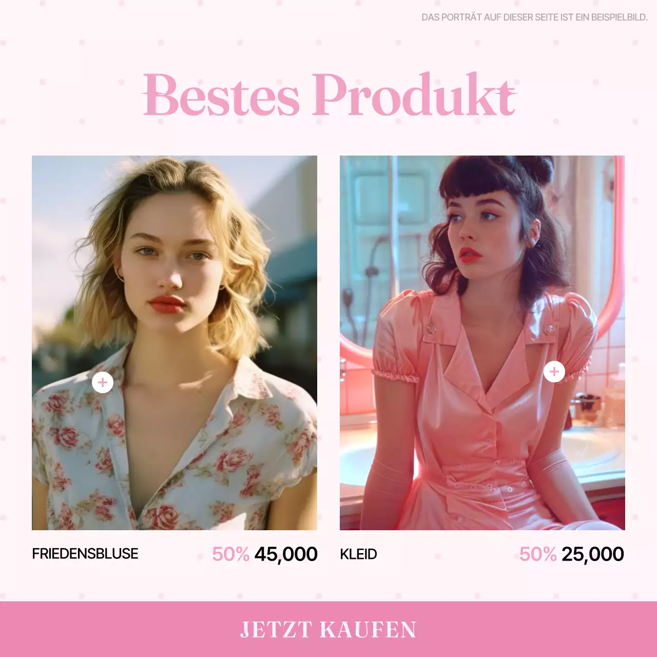 Eine rosa und bezaubernde Markenwerbung
