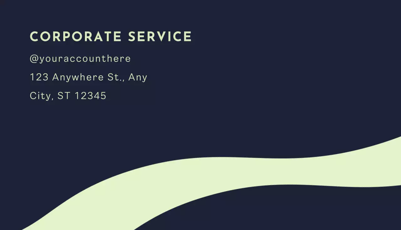 Green Modern Business Card