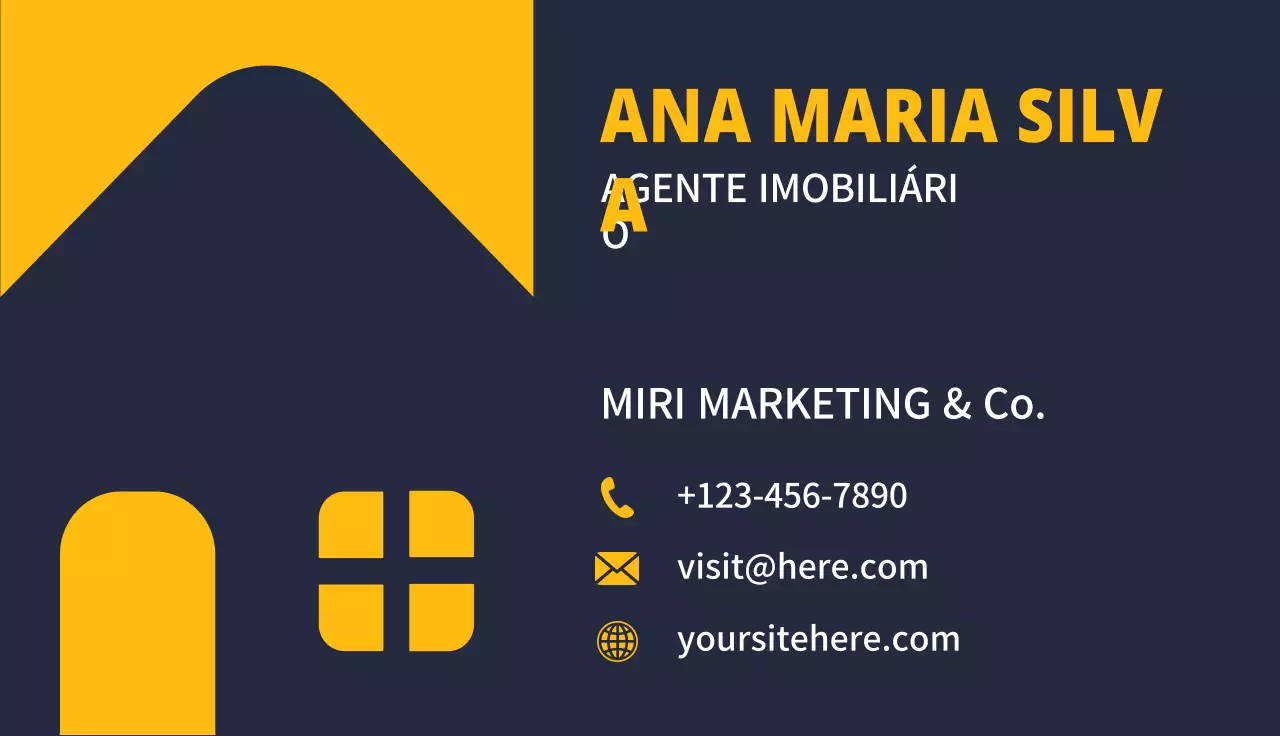 cartão imobiliário moderno da marinha