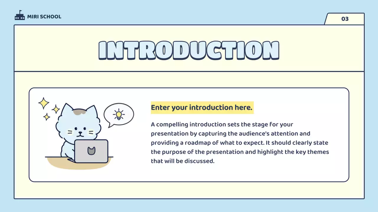 블루 큐트 교육 프레젠테이션