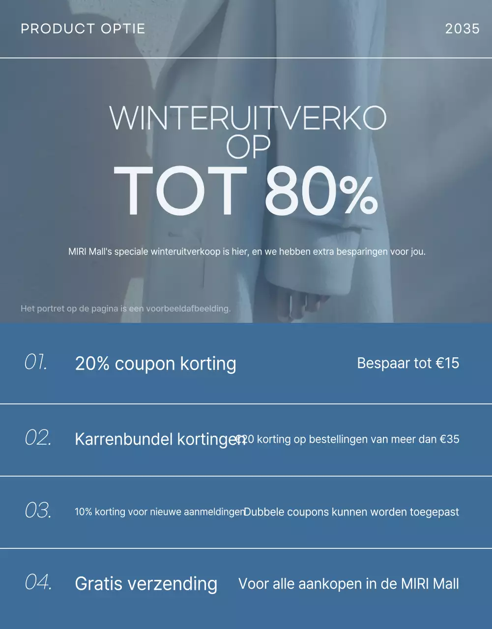 Lichtblauwe moderne mode advertentie