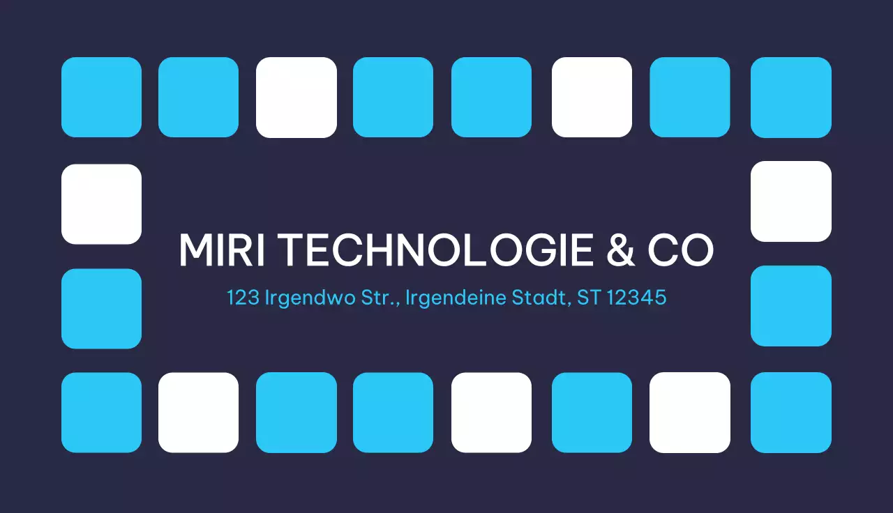 blaue moderne Visitenkarte