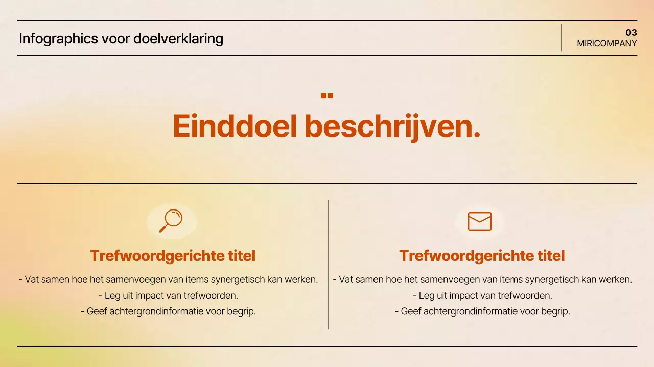Oranje eenvoudige presentatie documentatie