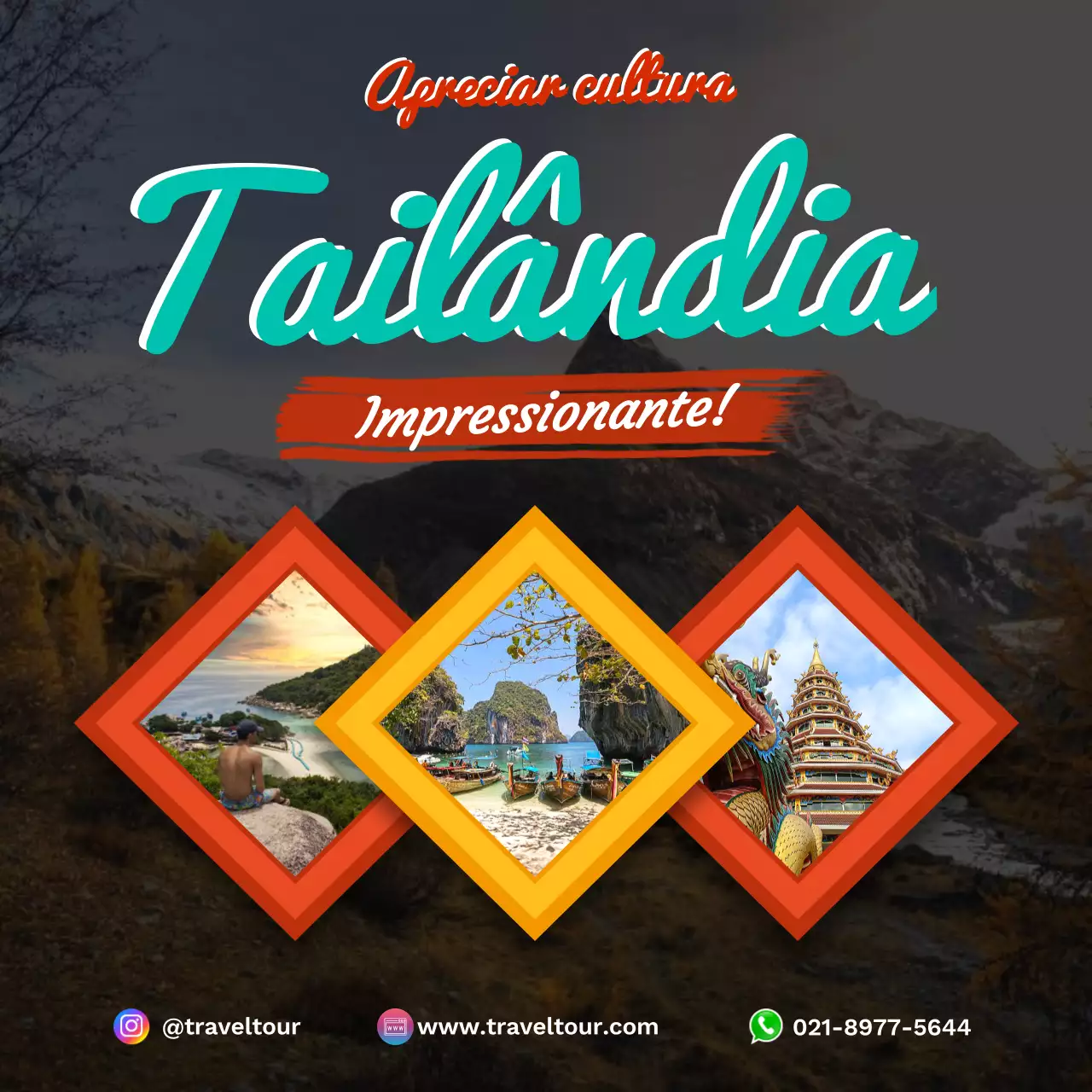 promoção de viagens teal modern