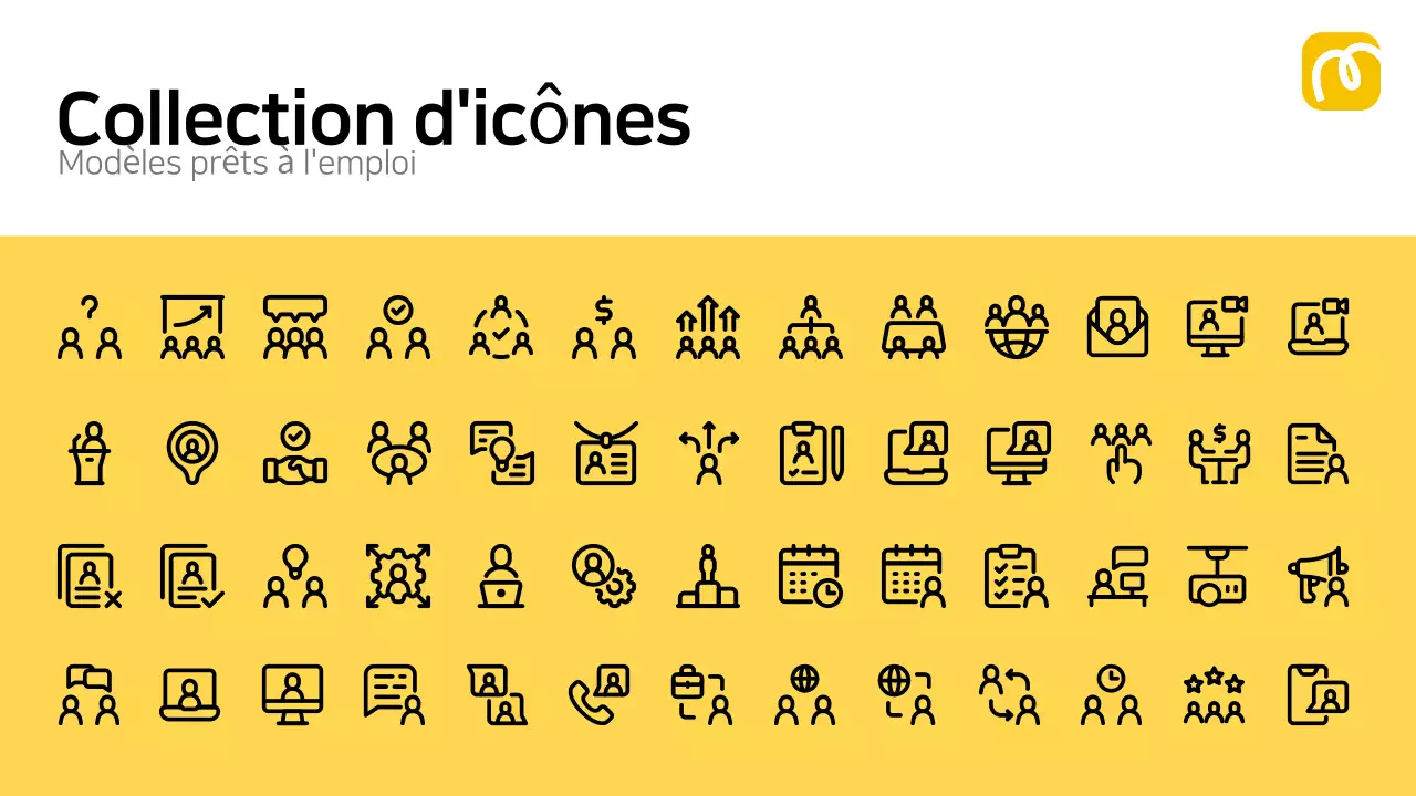 jaune moderne pour le brainstorming