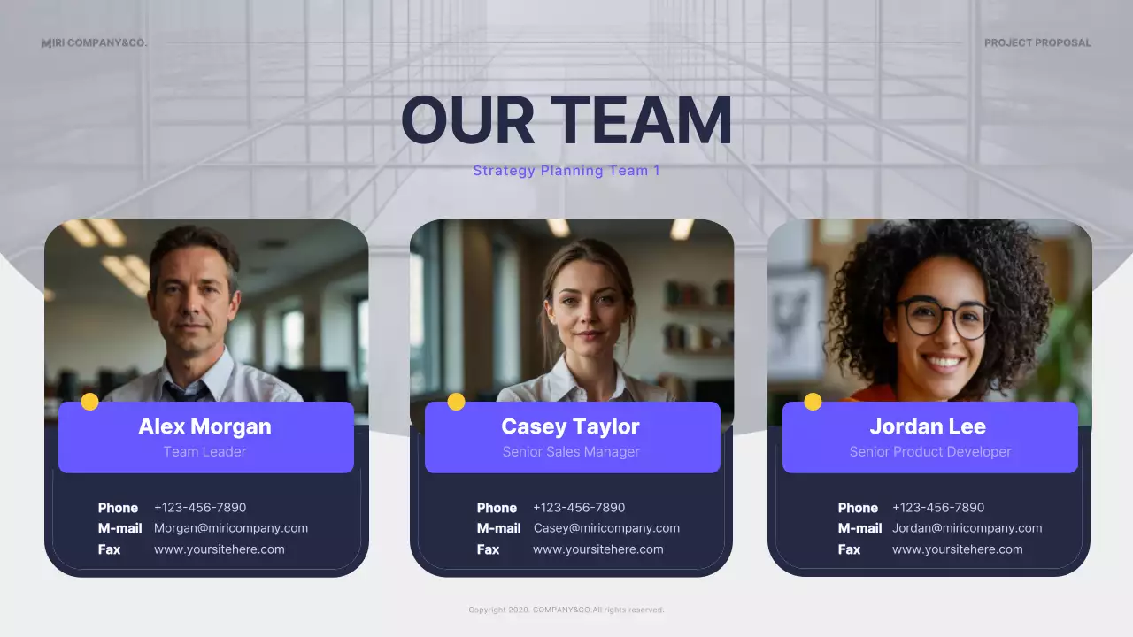 블루 모던 프로젝트 제안서 문서 프레젠테이션